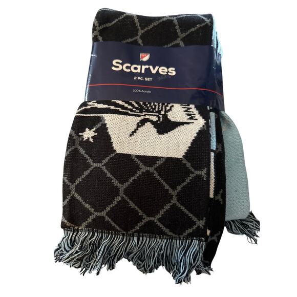 Fanatics Minnesota United FC MLS Soccer Scarf Set (2-Pack) - Black & Blue, NWT - Picture 6 of 6